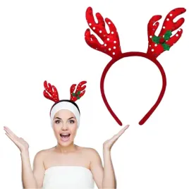 swiateczna-czerwona-opaska-na-glowe-rogi-renifera-na-boze-narodzenie-swieta