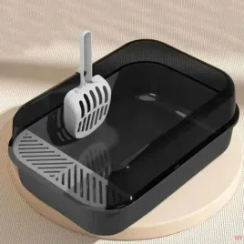kuweta-toaleta-dla-kota-z-lopatka-na-zwirek-z-ramka-otwarta-szara-k07b