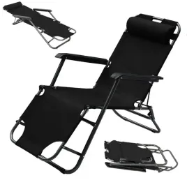 lezak-ogrodowy-plazowy-skladany-premium-gravity-czarny-krzeslo-ogrodowe