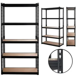 regal-magazynowy-garazowy-czarny-5-polek-875kg-180x90x30-szybki-montaz