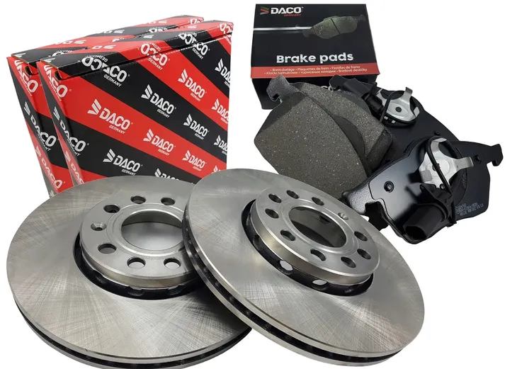 DACO Tarcze klocki PRZÓD 288mm A4 B5 B6 B7 A6 C4 C5 SUPERB PASSAT B5 FL