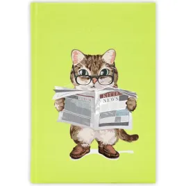 kalendarz-ksiazkowy-2026-kitten-news-seledynowy-terminarz-na-prezent-wzory