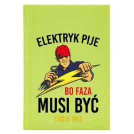 kalendarz-ksiazkowy-a5-2026-seledynowy-planer-dla-elektryka-faza-musi-byc