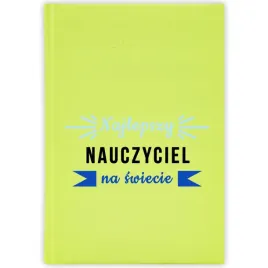 kalendarz-ksiazkowy-2026-najlepszy-nauczyciel-na-swiecie-seledynowy-wzory