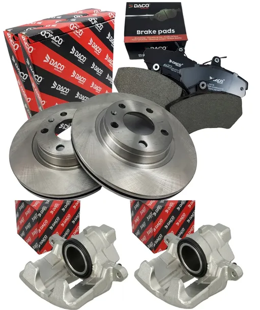 TARCZE + KLOCKI + ZACISKI PRZÓD AUDI A4 B5 B6 B7 VW PASSAT B5