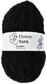 wloczka-chenille-floweryarn-bluebell-332-czarny-100percent-poliester-250g