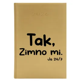 kalendarz-ksiazkowy-a5-2026-zloty-planer-dzienny-do-pracy-tak-zimno-mi-wz