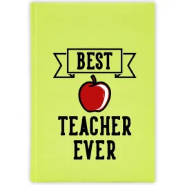 kalendarz-ksiazkowy-2026-best-teacher-ever-seledynowy-planer-prezent-wzory