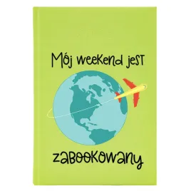 kalendarz-a5-2026-seledynowy-planer-dla-kolezanki-weekend-jest-zabookowany