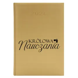 kalendarz-ksiazkowy-a5-2026-zloty-planer-dla-nauczycielki-krolowa-nauczania