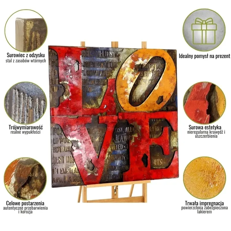 obraz-metalowy-3d-loft-script-love-85x85-cm