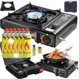 kuchenka-gazowa-turystyczna-2w1-z-reduktorem-i-walizka-6-kartusze-gazowe