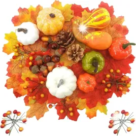 120x-dekoracje-jesienne-sztuczne-liscie-dynia-szyszka-zoledzie-halloween-xl