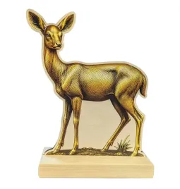 drewniana-statuetka-mysliwska-nadruk-sarna-nagroda-trofeum-opis-21-cm
