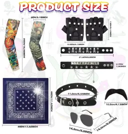 10x-akcesoria-rockman-stroj-przebranie-meskie-okulary-bandana-chusta-zestaw