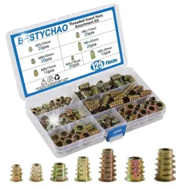 125-nakretki-gwintowane-wkrety-do-mebli-drewna-zestaw-pudelko-szesciokatne