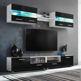vidaxl-mebloscianka-z-led-pod-tv-5-elementow-czarna-na-wysoki-polysk