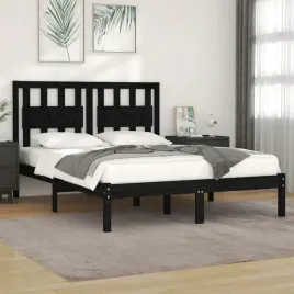 vidaxl-rama-lozka-czarna-lite-drewno-sosnowe-140x190-cm