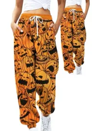 spodnie-dresowe-joggery-damskie-halloween-jesien-dynia-elastyczne-m-l