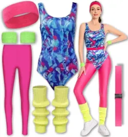 stroj-przebranie-disco-neon-lata-80-90-zestaw-retro-body-legginsy-7w1-s-m