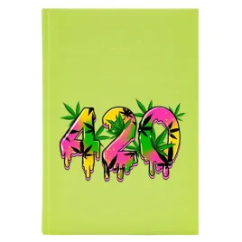 kalendarz-ksiazkowy-a5-2026-seledynowy-planer-dzienny-420-weed-lover-wz
