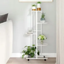 vidaxl-kwietnik-z-5-polkami-i-kolkami-44x23x100-cm-bialy-zelazny