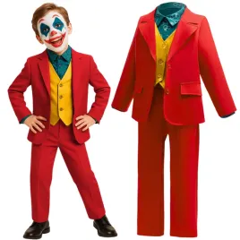 stroj-blazen-joker-zly-klaun-czerwony-garnitur-halloween-karnawal-134-140