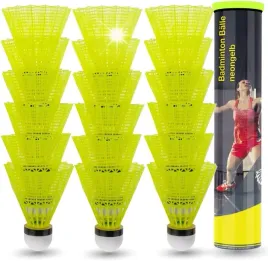 lotki-do-badmintona-12szt-zestaw-zoltych-lotek-do-grania-w-badmintona-12szt