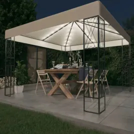 vidaxl-altana-ze-sznurem-lampek-led-3x3-m-kremowa-tkanina