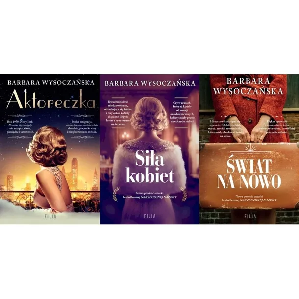 PAKIET 3 X BARBARA WYSOCZAŃSKA - AKTORECZKA + SIŁA KOBIET + ŚWIAT NA NOWO