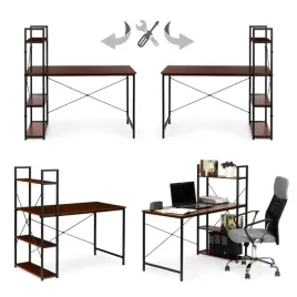 biurko-komputerowe-drewniane-regal-z-polkami-loft