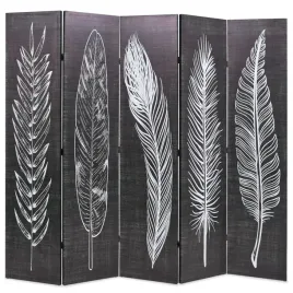 vidaxl-skladany-parawan-200-x-170-cm-motyw-pior-czarno-bialy