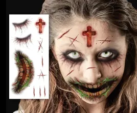 tatuaz-twarz-zombie-halloween-horror-strach-potwor-przebrania