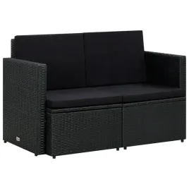 vidaxl-2-osobowa-sofa-ogrodowa-z-poduszkami-czarna-polirattan