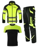 ubranie-robocze-spodnie-elastyczne-komplet-polar-odblaski-zestaw-koszulka