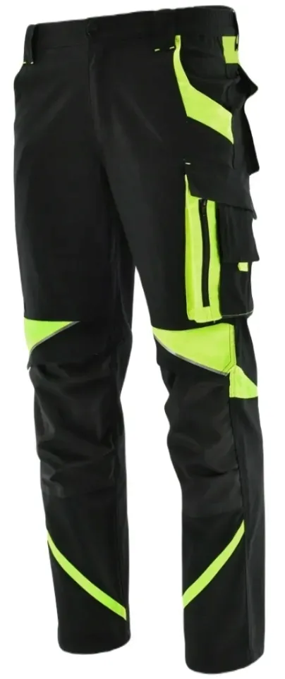 ubranie-robocze-spodnie-elastyczne-komplet-polar-odblaski-zestaw-koszulka