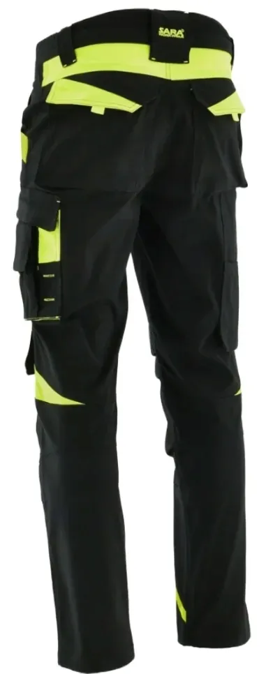 ubranie-robocze-spodnie-elastyczne-komplet-polar-odblaski-zestaw-koszulka-stan-nowy