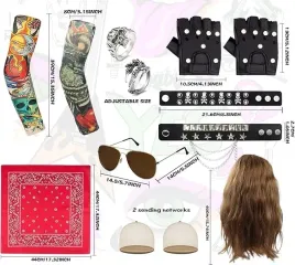12x-akcesoria-rockman-stroj-przebranie-meskie-okulary-bandana-chusta-zestaw