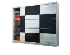 szafa-aruba-250x61x215cm-bialy-czarny-bialy-szklo
