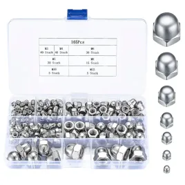 165x-zestaw-nakretek-kolpakowych-stal-nierdzewna-szesciokatne-solidne-mocne