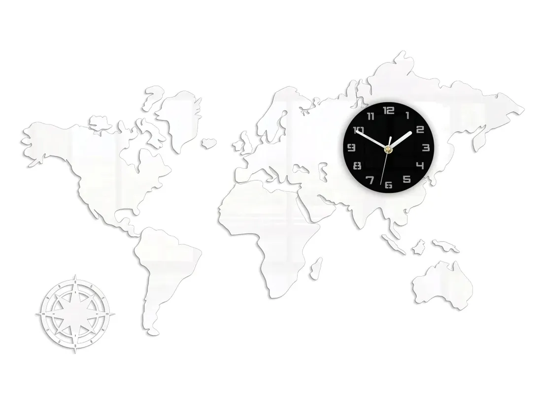 zegar-scienny-mapa-swiata-biala-70x120-cichy