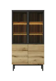 laski-lang-witryna-wysoka-100x40x188-cm-z-led-czarny-dab
