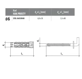 kolki-uniwersalne-z-hakiem-prostym-sfxl-6x48-10szt