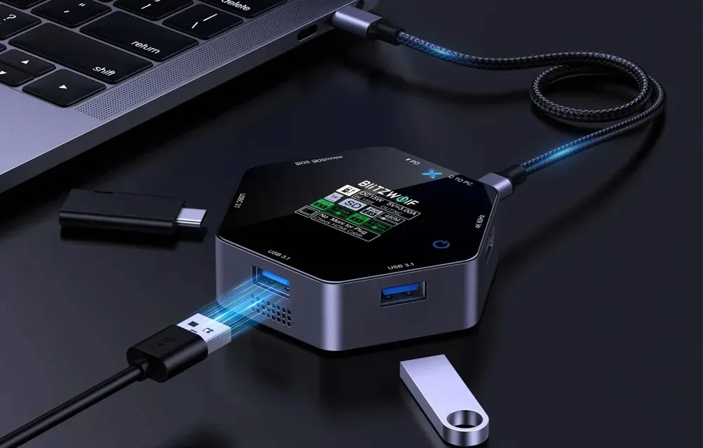 stacja-dokujaca-8w1-blitzwolf-bw-th16-usb-100w-lcd-smart-display