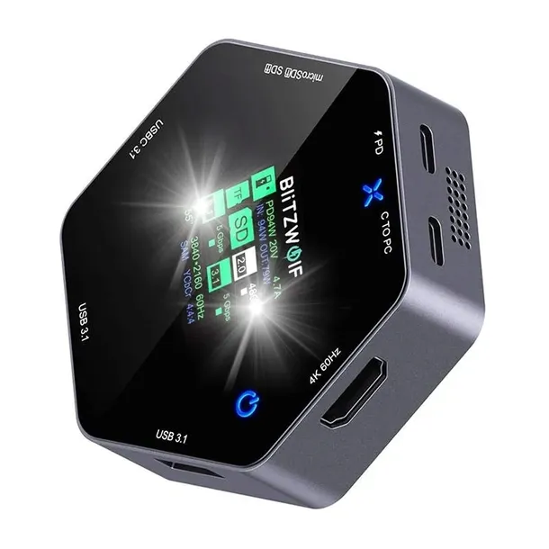 stacja-dokujaca-8w1-blitzwolf-bw-th16-usb-100w-lcd-smart-display-kod-producenta-bw-th16-waga-z-opakowaniem-0-2-kg