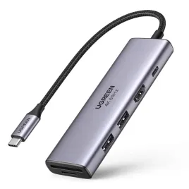 ugreen-rozdzielacz-adapter-hub-usb-c-5w1-usb-3-0-100w-hdmi-4k-czytnik-tf-sd