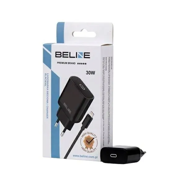 beline-lad-siec-1x-usb-c-30w-kabel-lightning-kolor-czarny