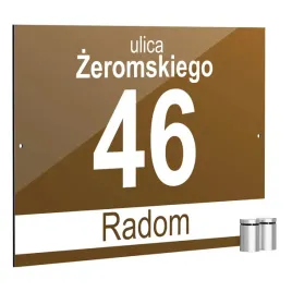 numer-na-dom-tabliczka-adresowa-z-numerem-radom-brazowy-32x21-2-dystanse