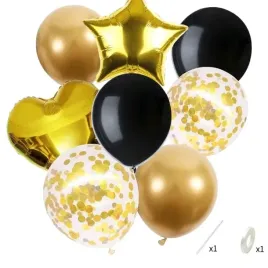 zestaw-balonow-zloto-czarne-konfetti-bukiet