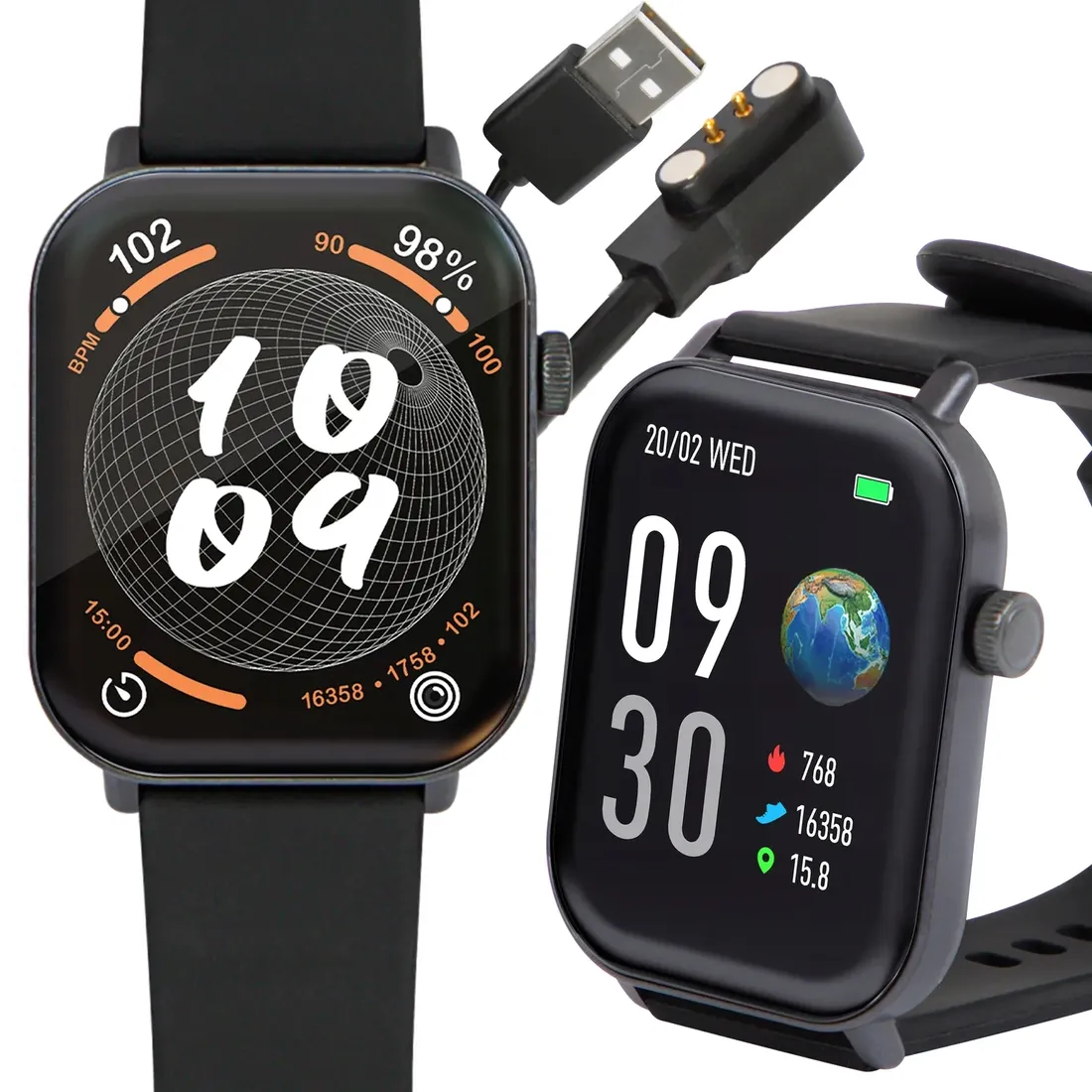 smartwatch-blow-x18-czarny-material-paska-skora-ekologiczna